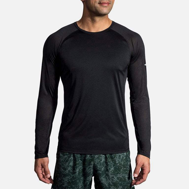 Brooks Stealth Long Sleeve Running Shirt - Men's - Grey (08425-SYFO)